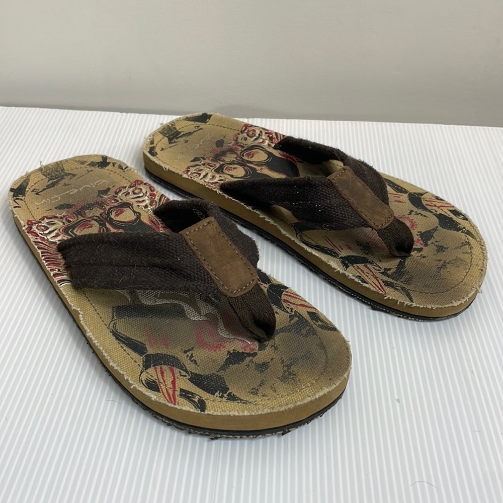 Blue fin flip flop sandals men size 9